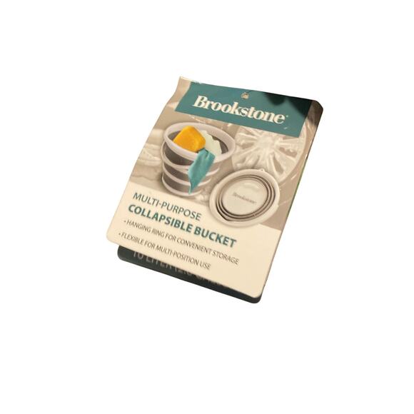 Brookstone MultiPurpose Collapsible Bucket 10L/2.6 Gal Gray Space Saving Design! - Picture 3 of 7